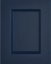 Blue shaker cabinet finish